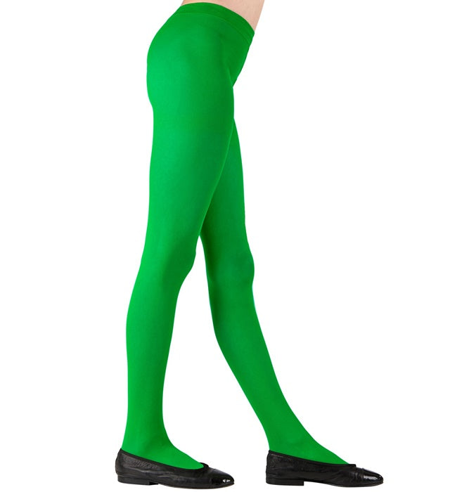 Grüne Strumpfhose 40 DEN für Fasnacht und Karneval