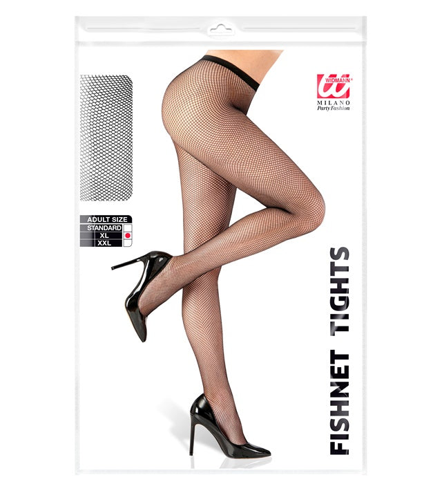 Schwarze Netzstrumpfhose als Fasnachtskostüm Zubehör