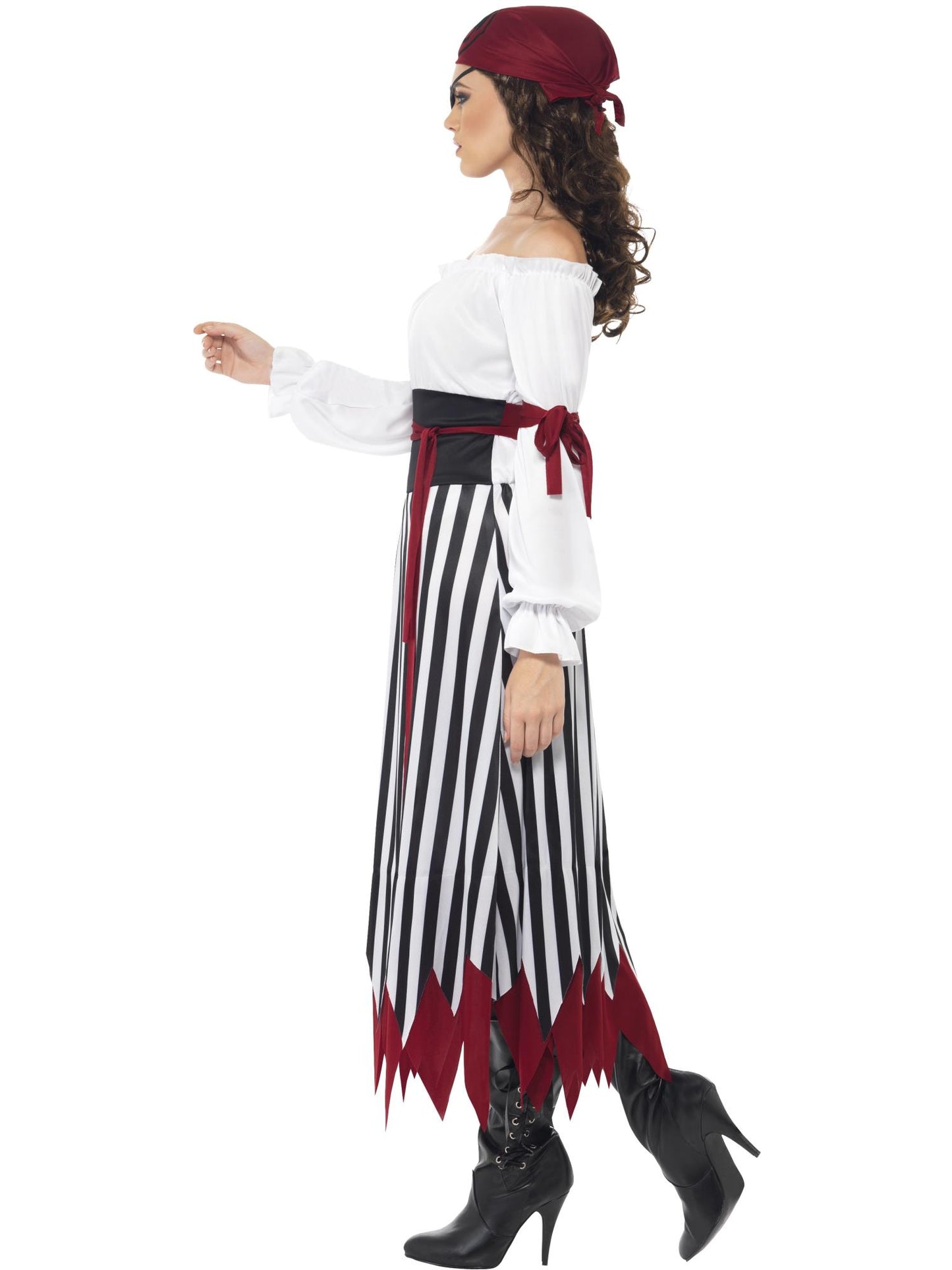 Smiffys Pirate Lady Costume, Black & White CS für Damen