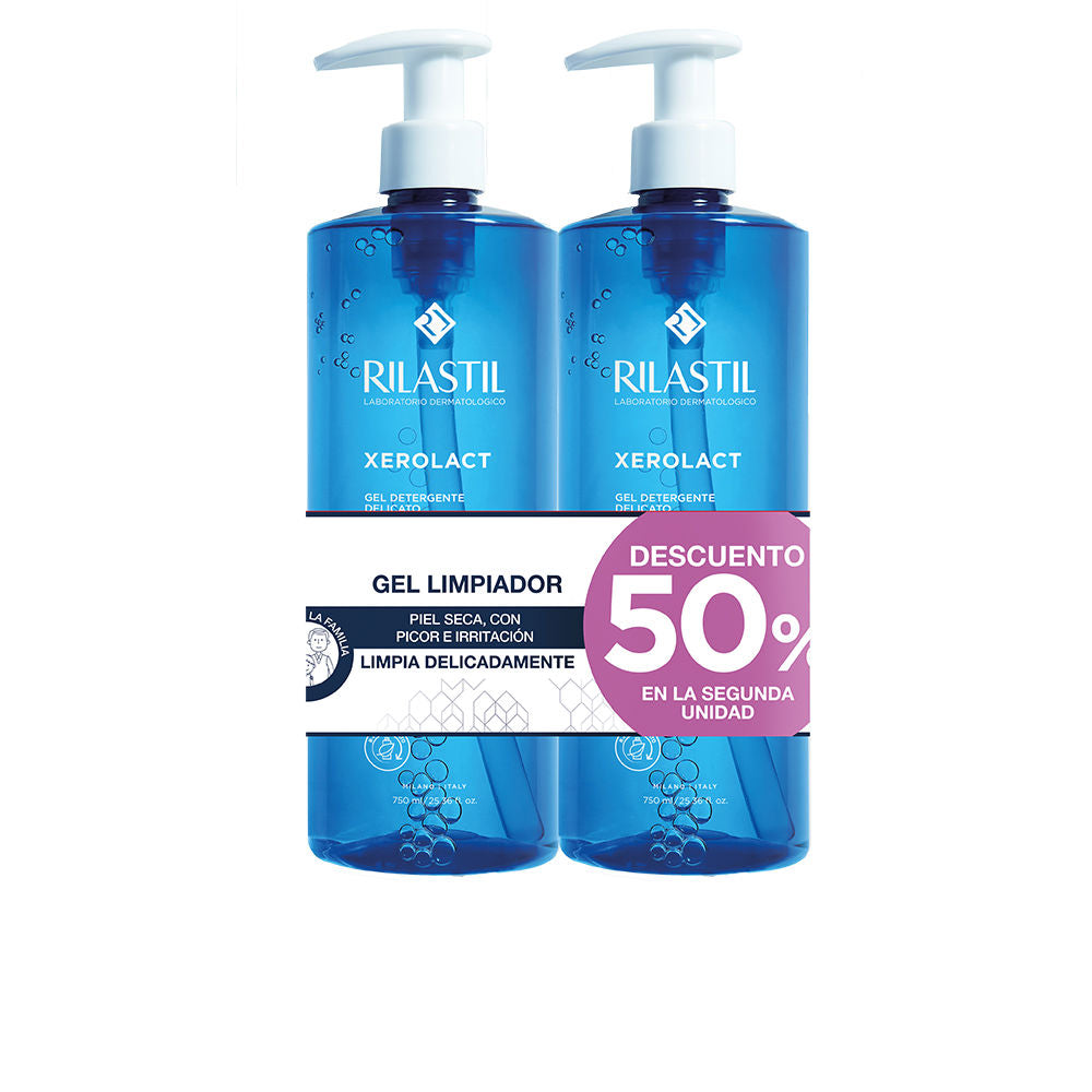 XEROLACT gentle and protective cleansing gel pack of 2 x 750 ml