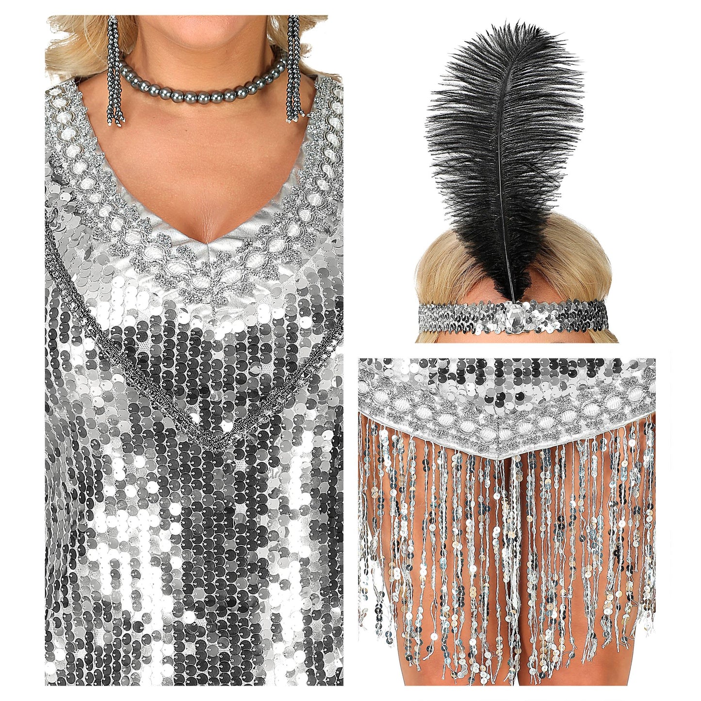 "20er JAHRE CHARLESTON FLAPPER" (Kleid, Stirnband) – Ansicht 4