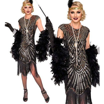 "20er JAHRE GATSBY FLAPPER" (Kleid) - gold – Vorderansicht