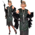 "20er JAHRE GATSBY FLAPPER" (Kleid) - grün – Vorderansicht