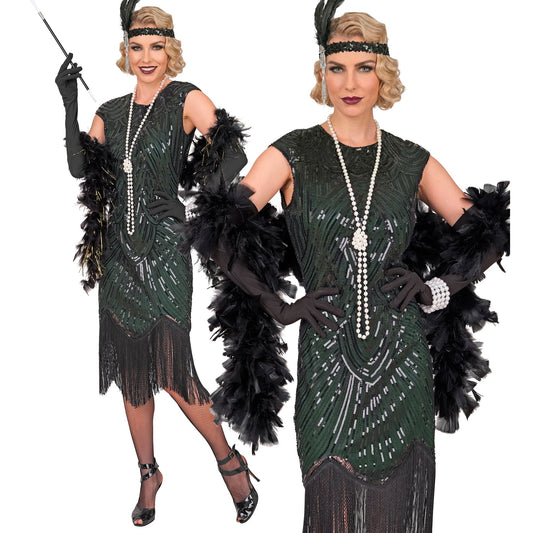 "20er JAHRE GATSBY FLAPPER" (Kleid) - grün – Vorderansicht