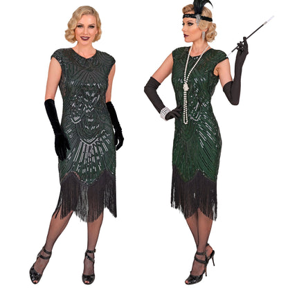 "20er JAHRE GATSBY FLAPPER" (Kleid) - grün – Detailansicht