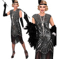 "20er JAHRE GATSBY FLAPPER" (Kleid) - silber – Vorderansicht