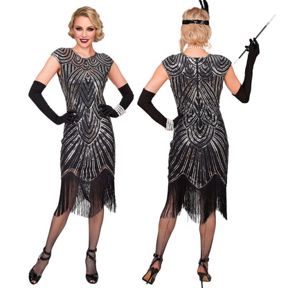 "20er JAHRE GATSBY FLAPPER" (Kleid) - silber – Detailansicht