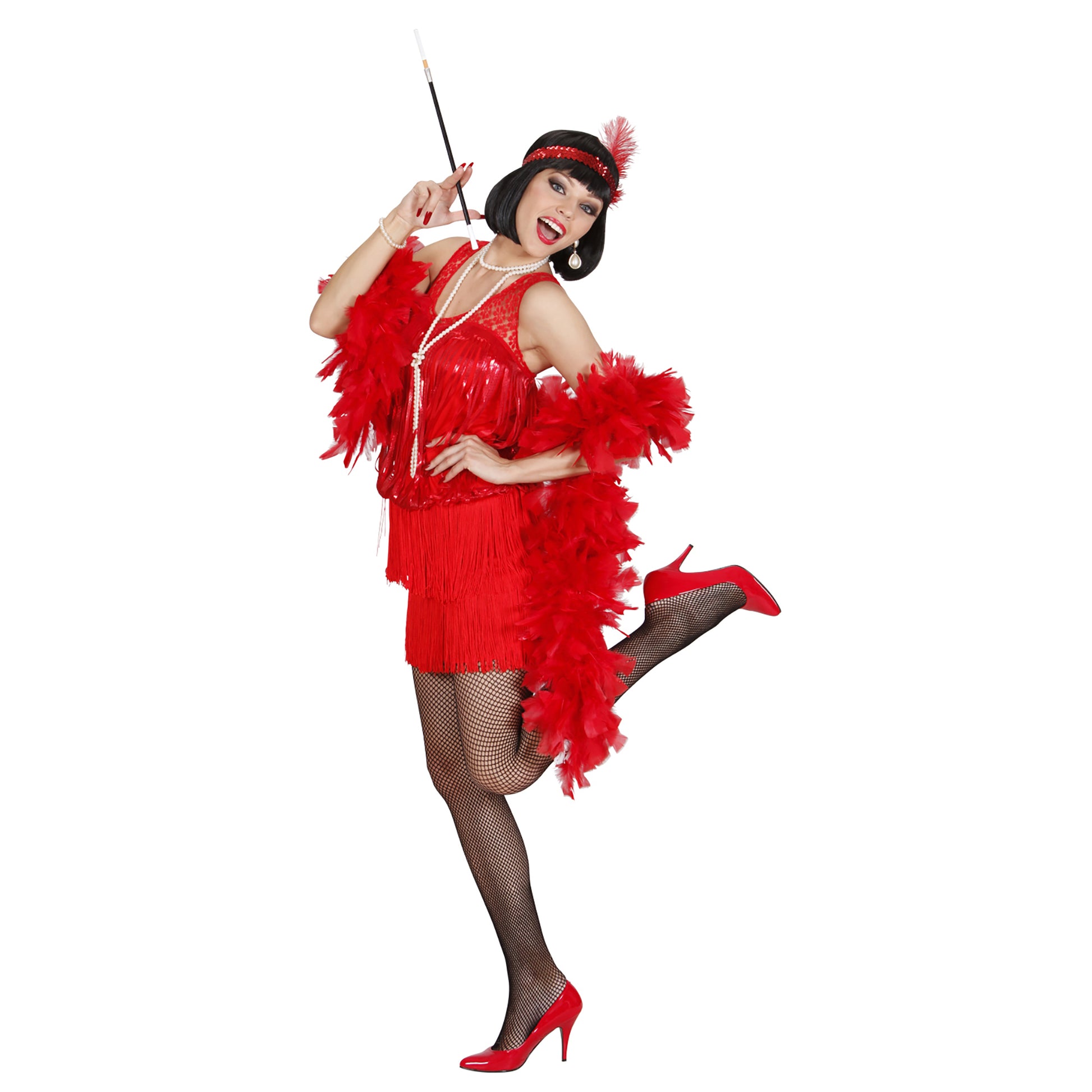 "20ER JAHRE ROARING CHARLESTON" (Kleid, Stirnband mit Feder) – Detailansicht