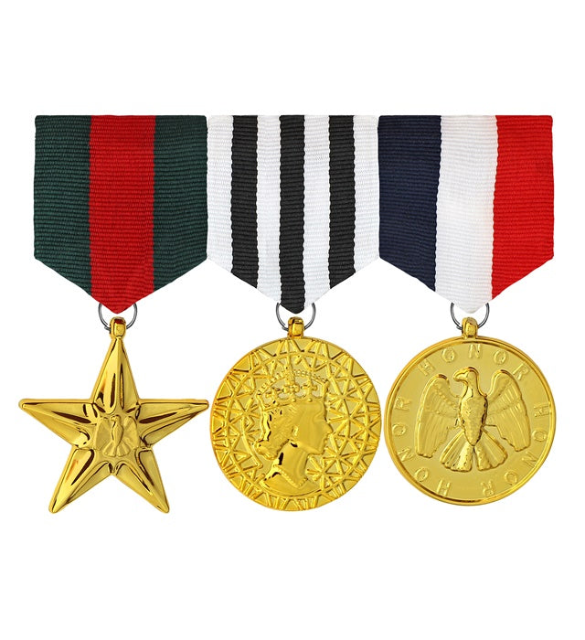 3er Set Ehrenmedaille als Fasnachts- und Karneval-Accessoire