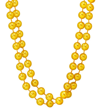 "SET VON 2 GOLDENEN PERLENKETTEN" 40 cm – Vorderansicht