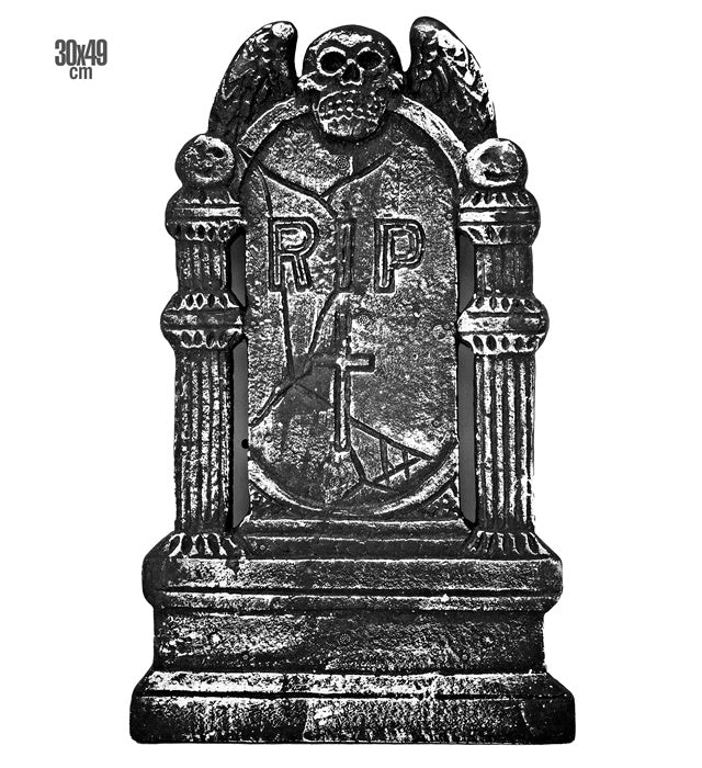 Realistischer Grabstein Dekoration 30x49 cm für Halloween und Fasnacht