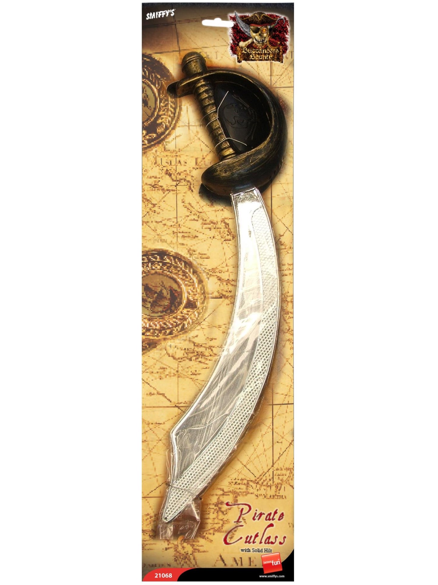 Smiffys Eyepatch and Pirate Sword, Silver AC für Unisex