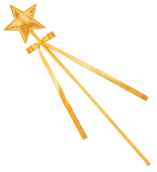 Goldener Feenstab 39,5 cm als Kinderkostüm-Accessoire