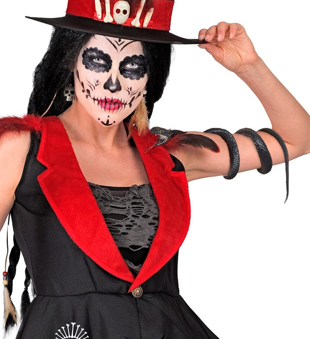 Realistische 75 cm lange Schlange als Fasnacht Deko
