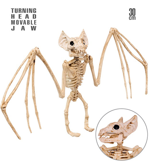 Fledermaus-Skelett 30 cm Deko für Fasnacht und Halloween