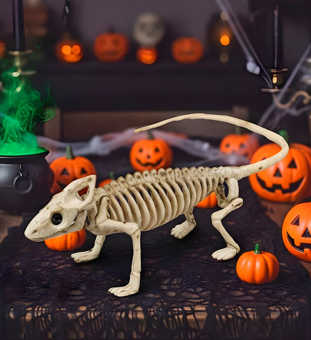 Leguan-Skelett 43 cm aus Kunststoff als Fasnachts- und Halloween-Dekoration
