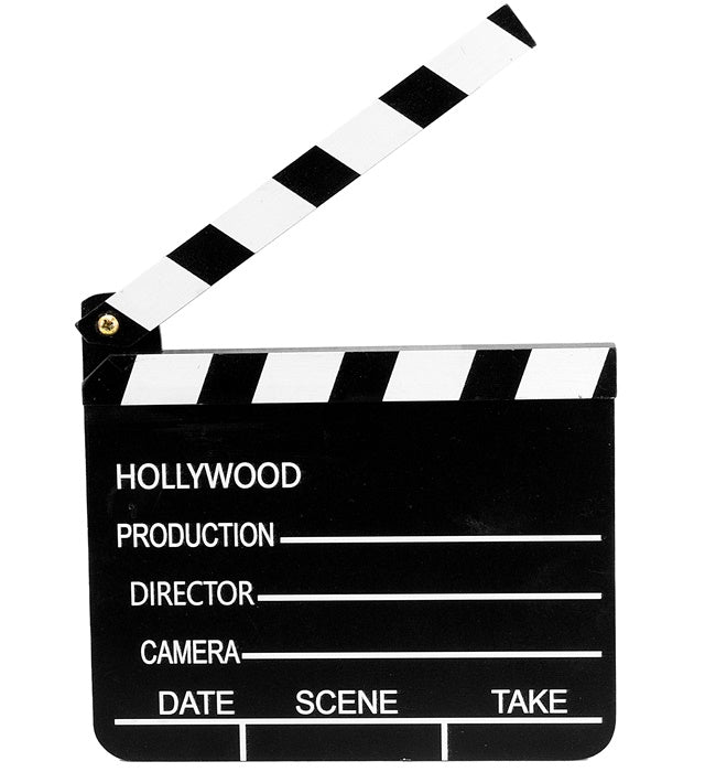 Filmklappe 20x18 cm als Fasnacht- und Mottoparty Accessoire