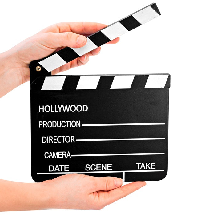 Filmklappe 20x18 cm als Fasnacht- und Mottoparty Accessoire
