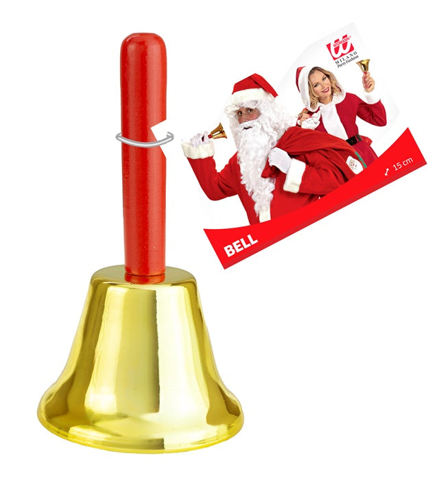 Weihnachtsmann Glocke 15 cm dekorativ mit rotem Mantel und weißem Bart