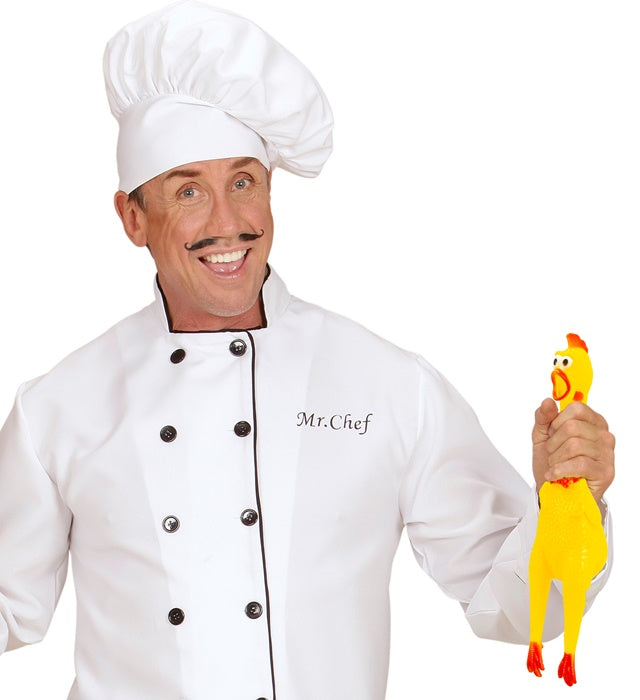 Gackerndes Huhn 38 cm als lustiges Tier-Dekoobjekt für Fasnacht und Mottoparty