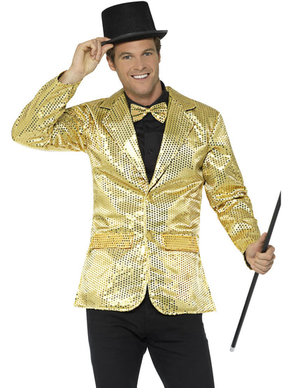 Smiffys PARTY Sequin Jacket, Mens, Gold CS für Unisex