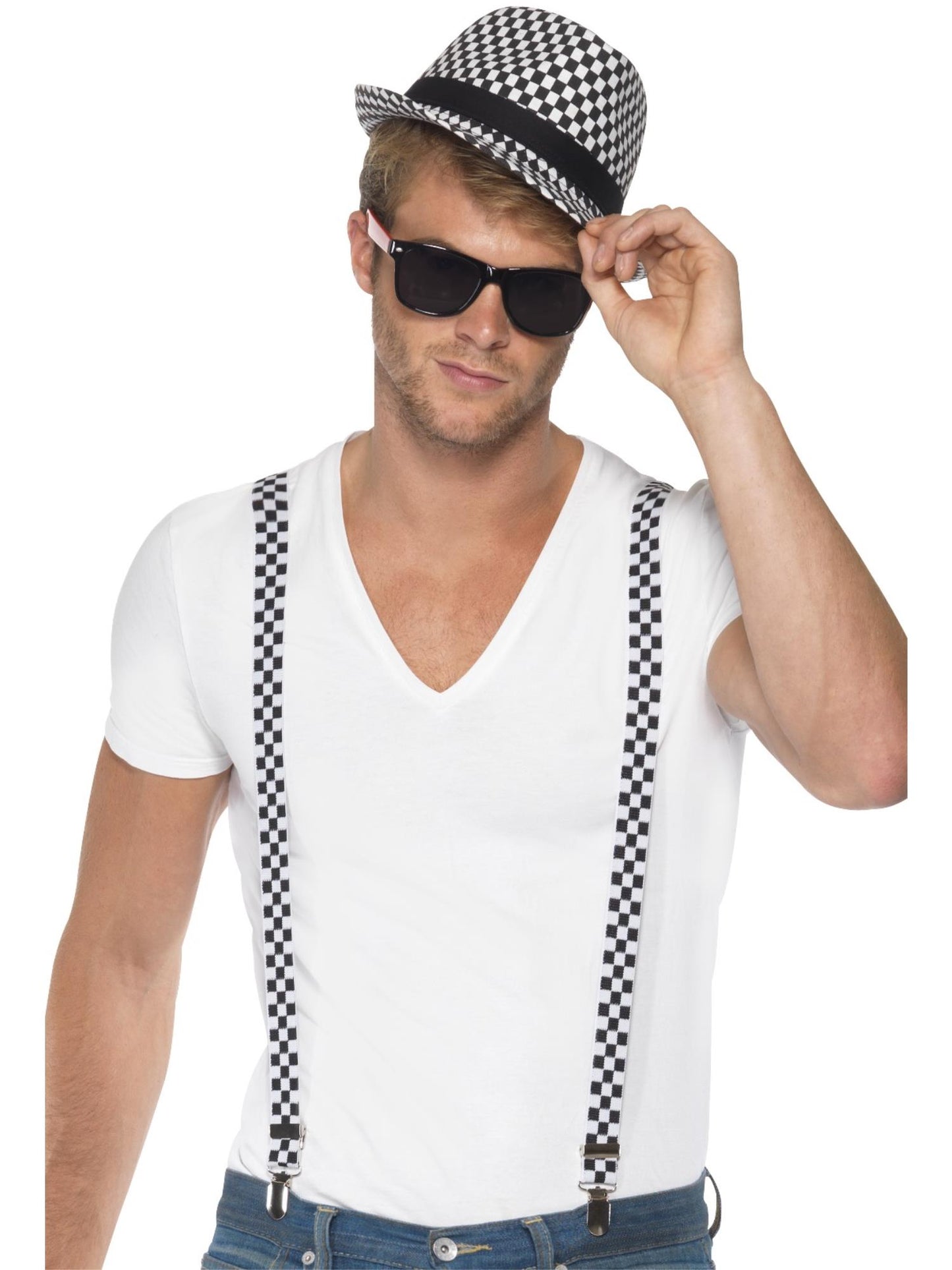 Smiffys 1980S Ska Two Tone Instant Kit, Black & White für Herren