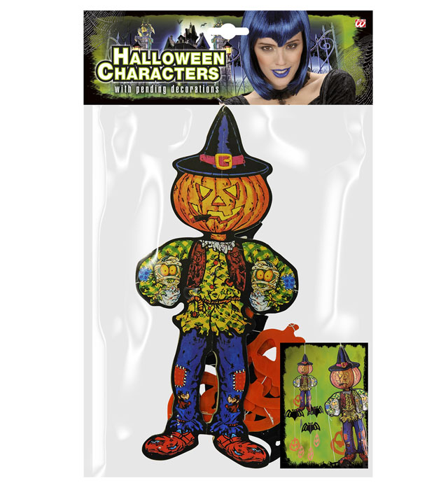 Halloween-Figur mit hängenden Dekorationen in den Modellen Vampir, Vogelscheuche und Skelett