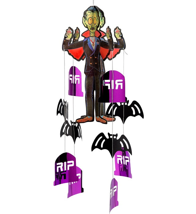 Halloween-Figur mit hängenden Dekorationen in den Modellen Vampir, Vogelscheuche und Skelett