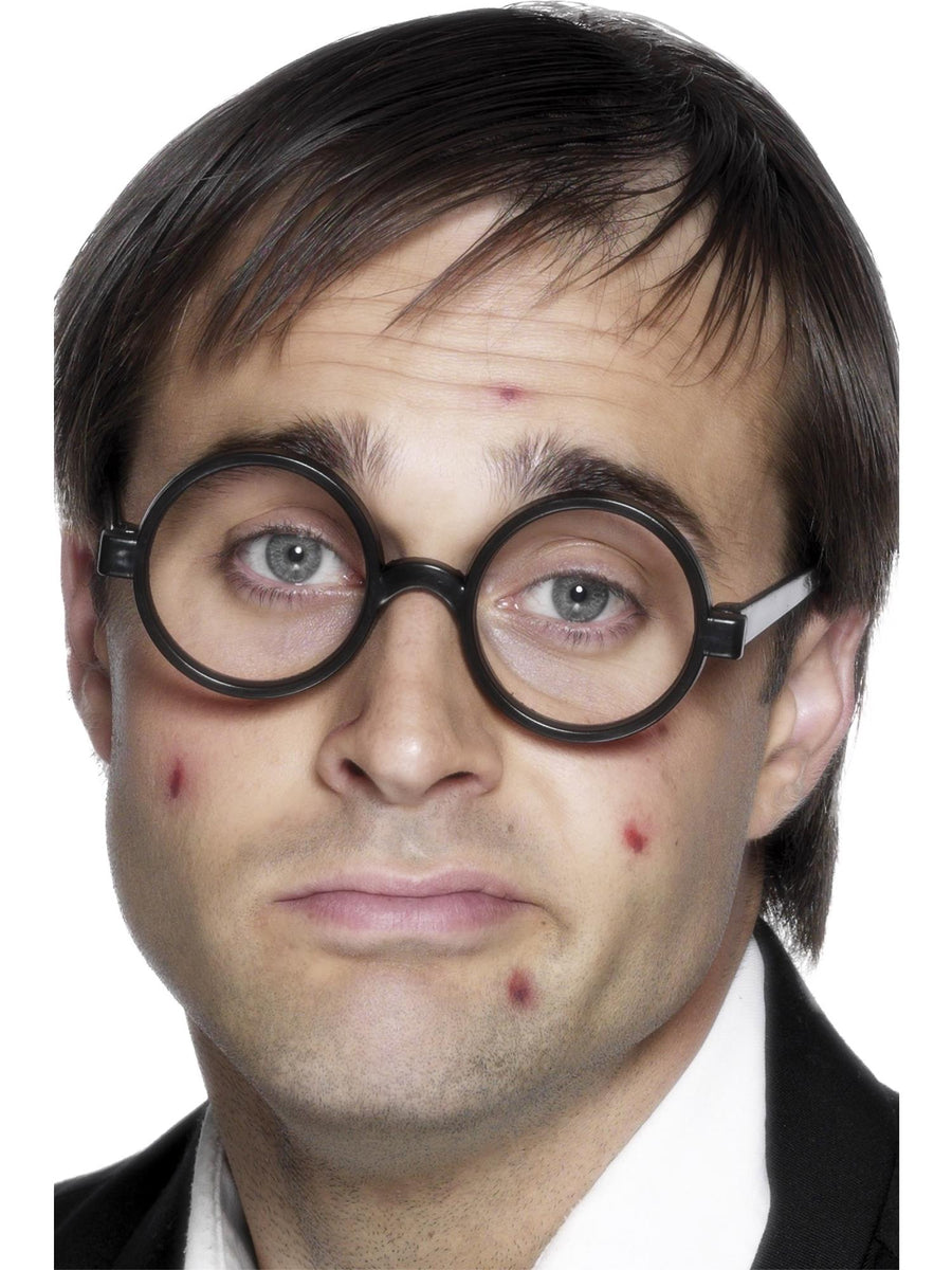 Smiffys Schoolboy Specs schwarze Schoolboy-Kostümbrille für Herren – Produktansicht