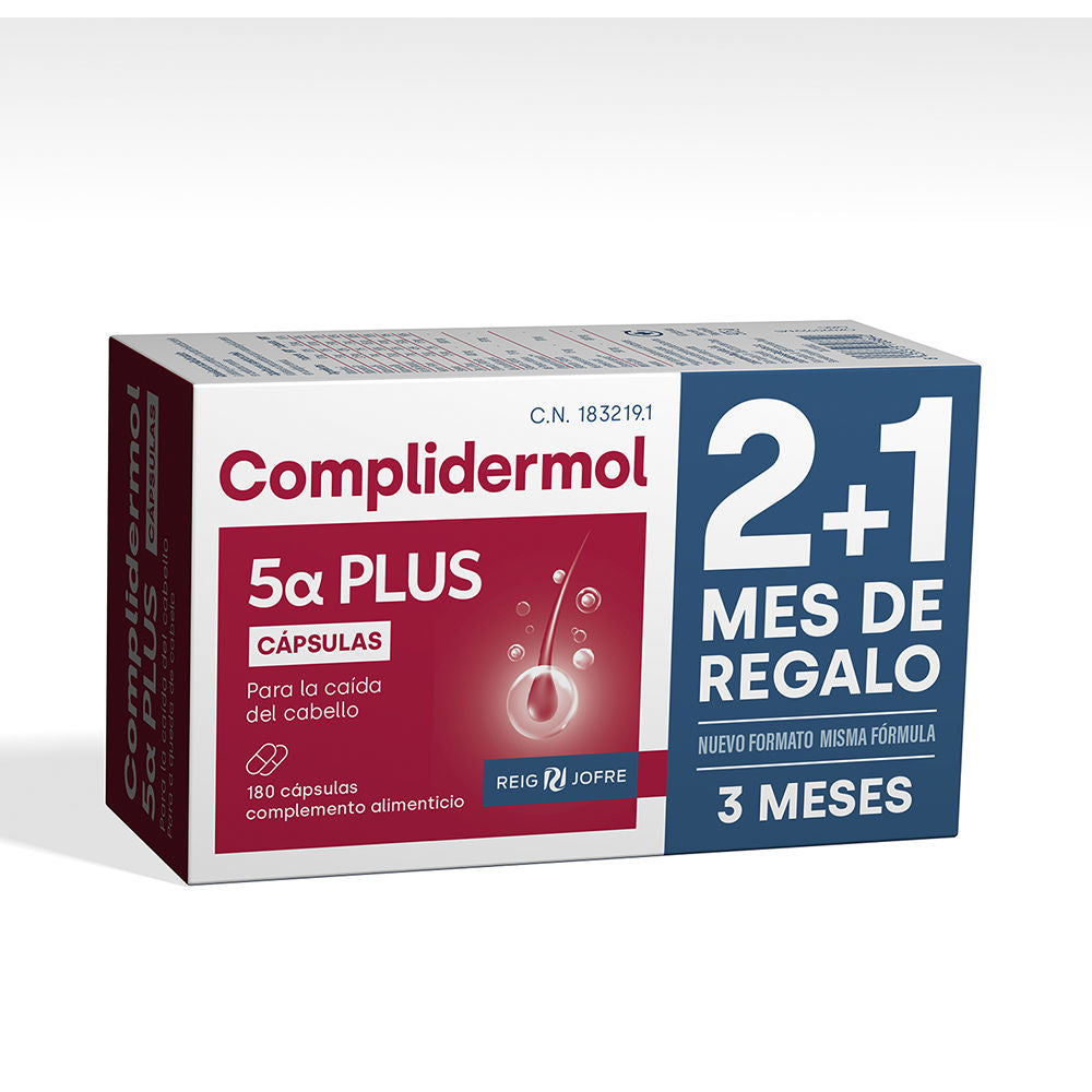 COMPLIDERMOL 5 ALFA PLUS capsules for hair loss 180 units