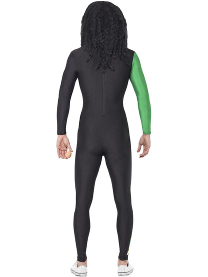 Smiffys SPORT Jamaican Hero Kostüm schwarz für Herren mit Overall – Detailansicht