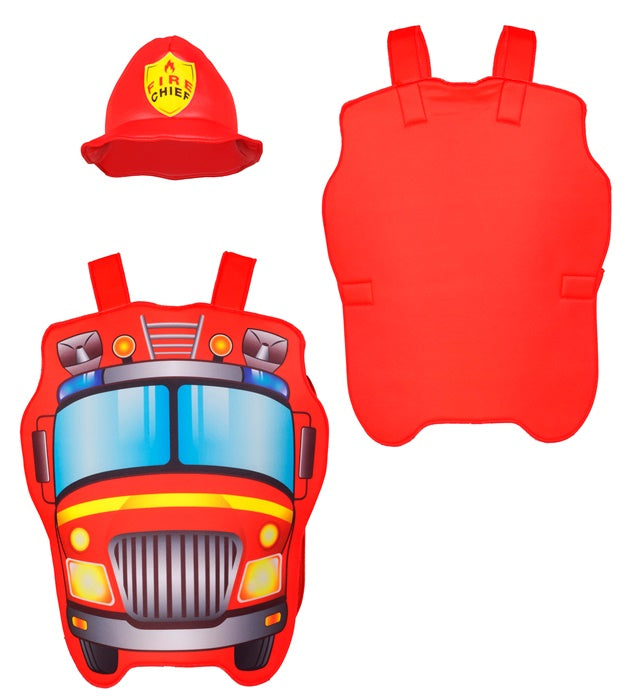 Feuerwehrmann-Kostüm mit Helm für Fasnacht und Karneval