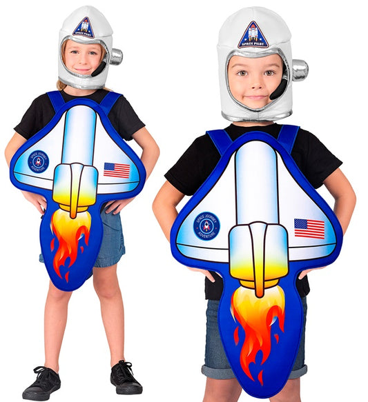 Astronauten-Kostüm mit Helm für Fasnacht und Mottopartys