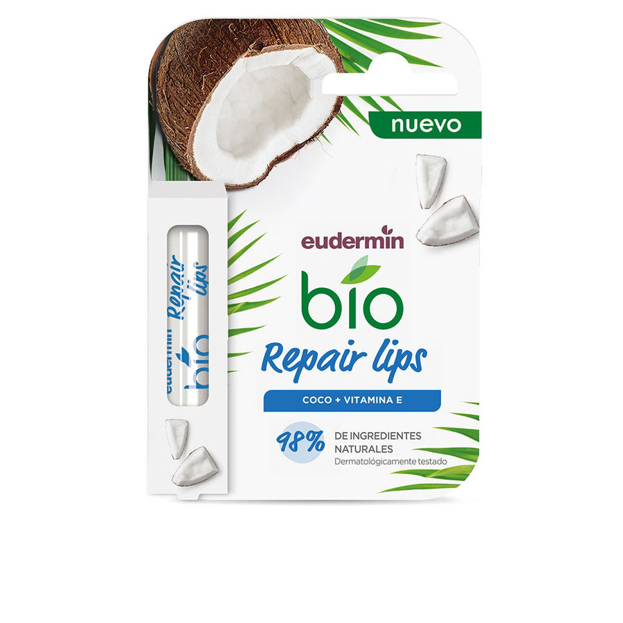 Eudermin Protector Labial Bio Reparador Lippenpflegestift mit Kokos und Vitamin E 4,8 g