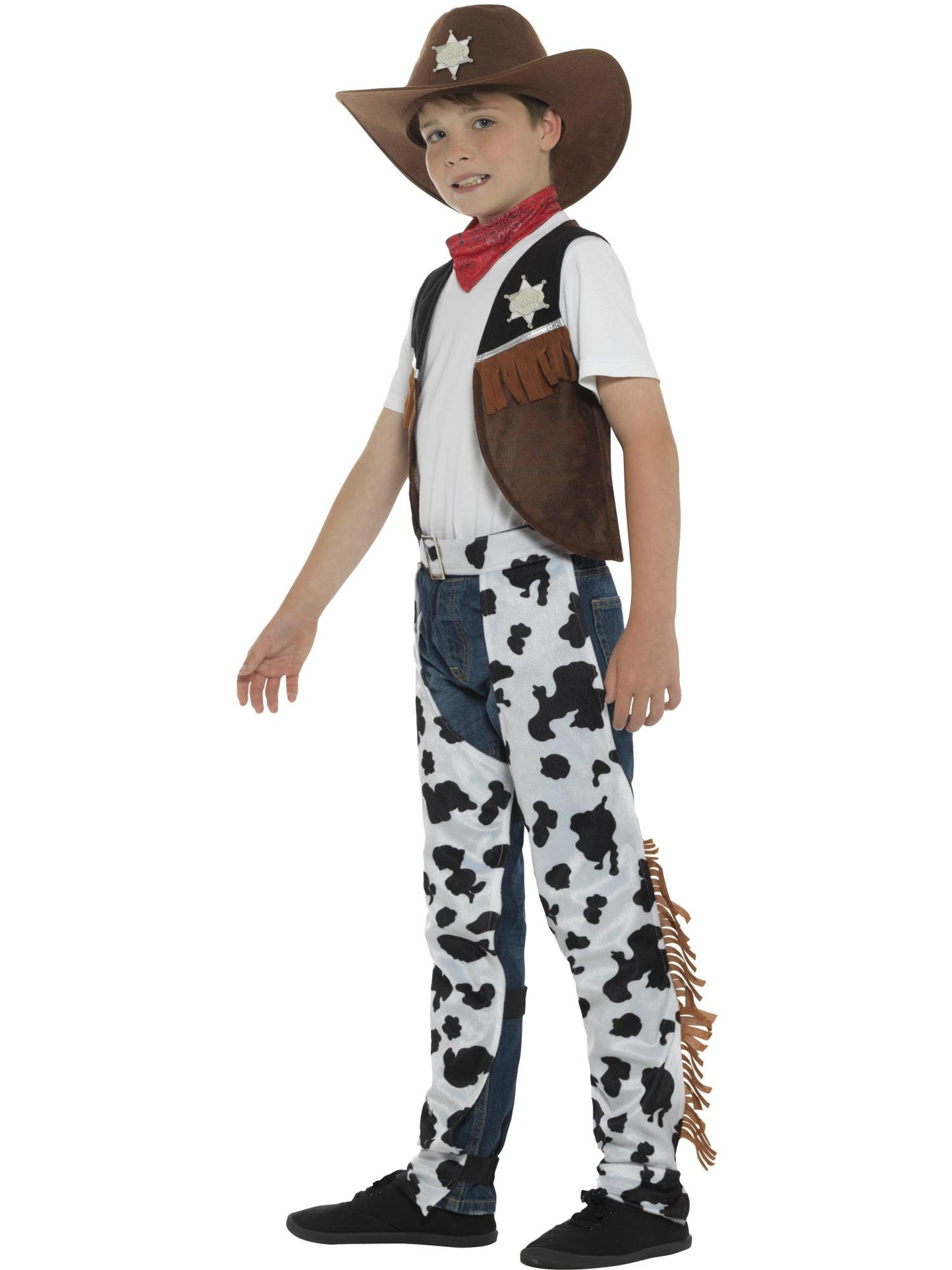 Smiffys COWBOYGIRL Texan Cowboy Costume, Brown CS für Unisex