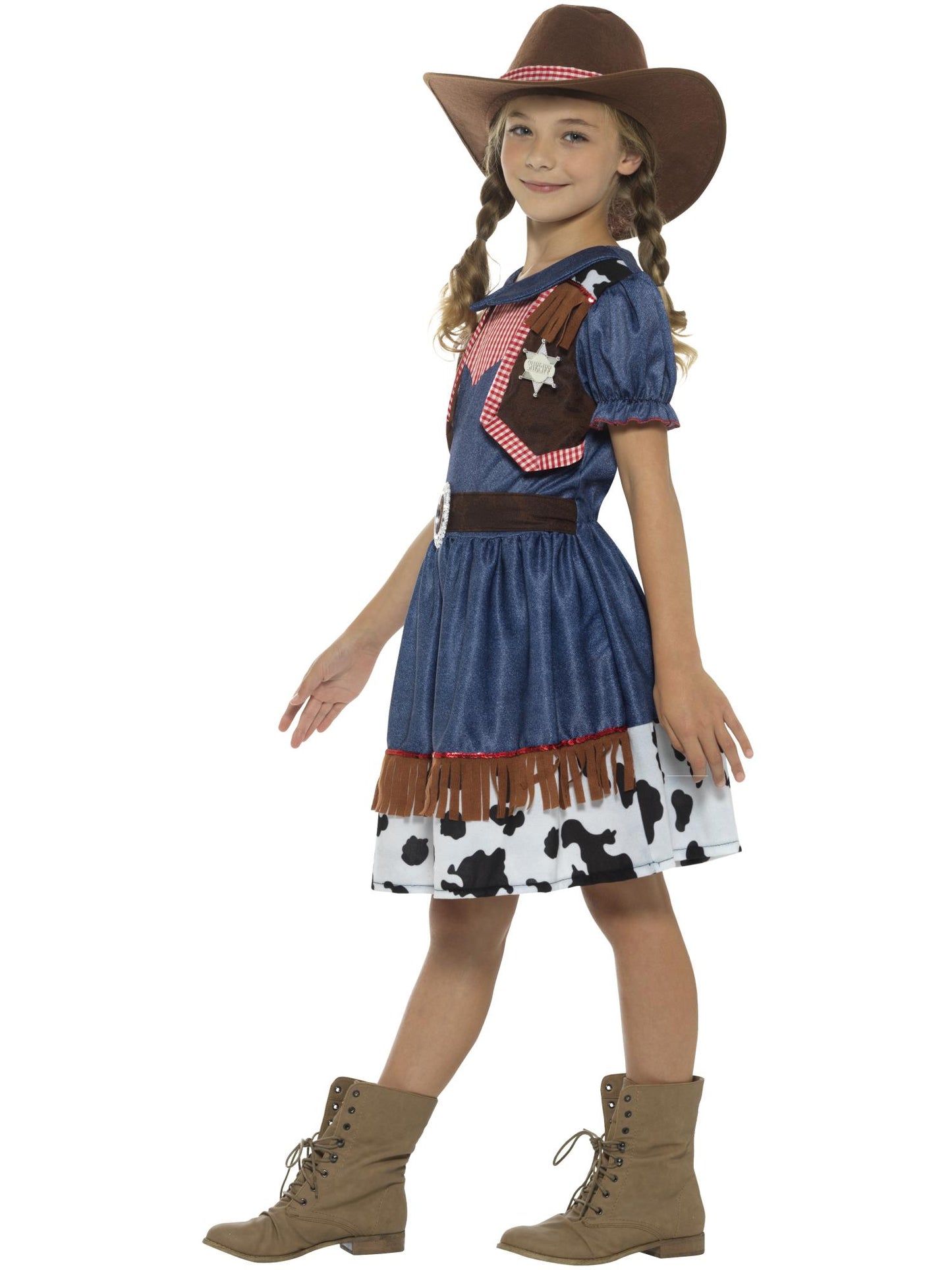 Smiffys COWBOYGIRL Texan Cowgirl Costume, Blue CS für Mädchen