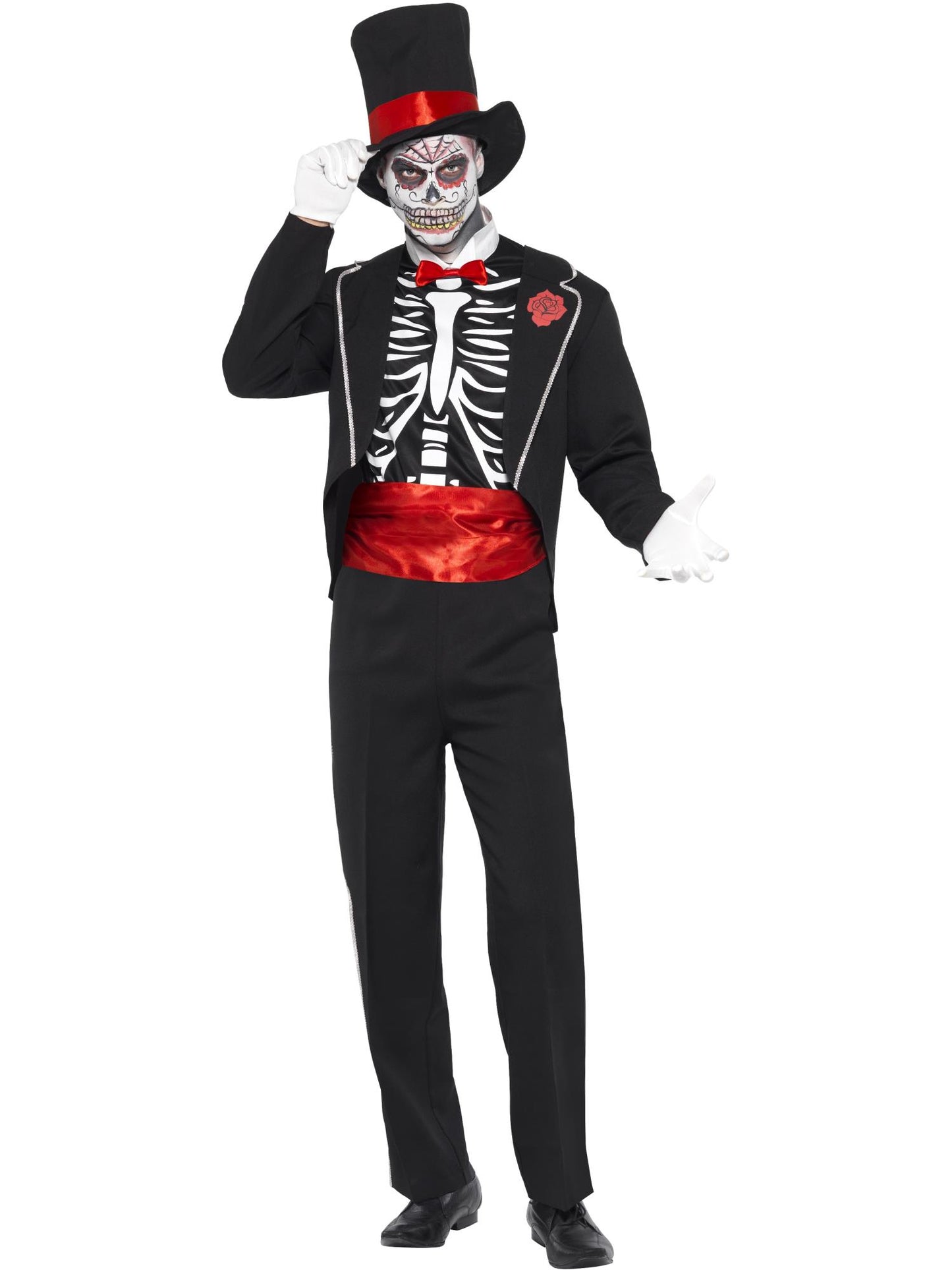 Smiffys DAYDEAD Day of the Dead Costume, Black CS für Herren