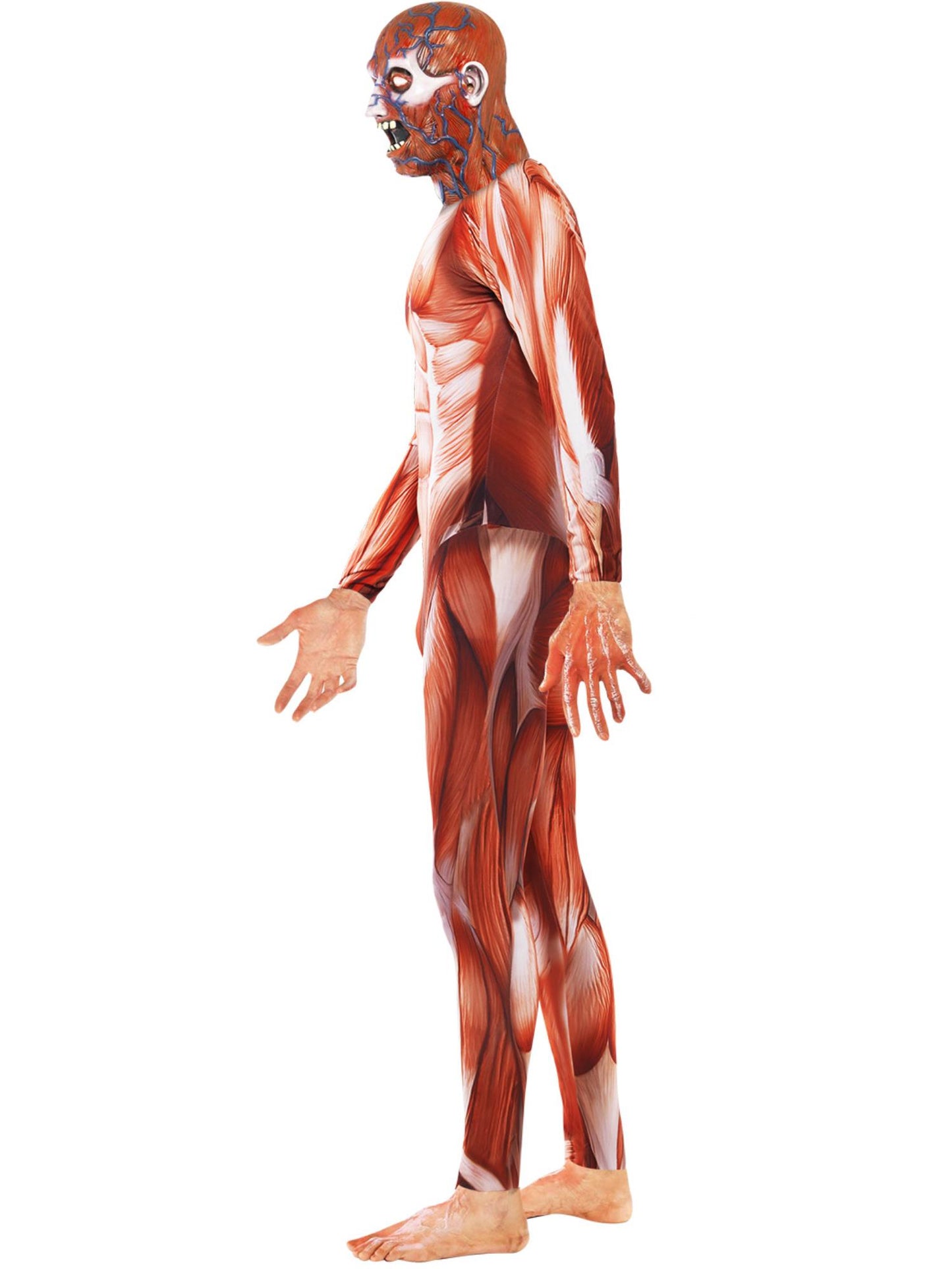 Smiffys GHOUGOBWIZ Anatomy Man Costume, Red CS für Herren