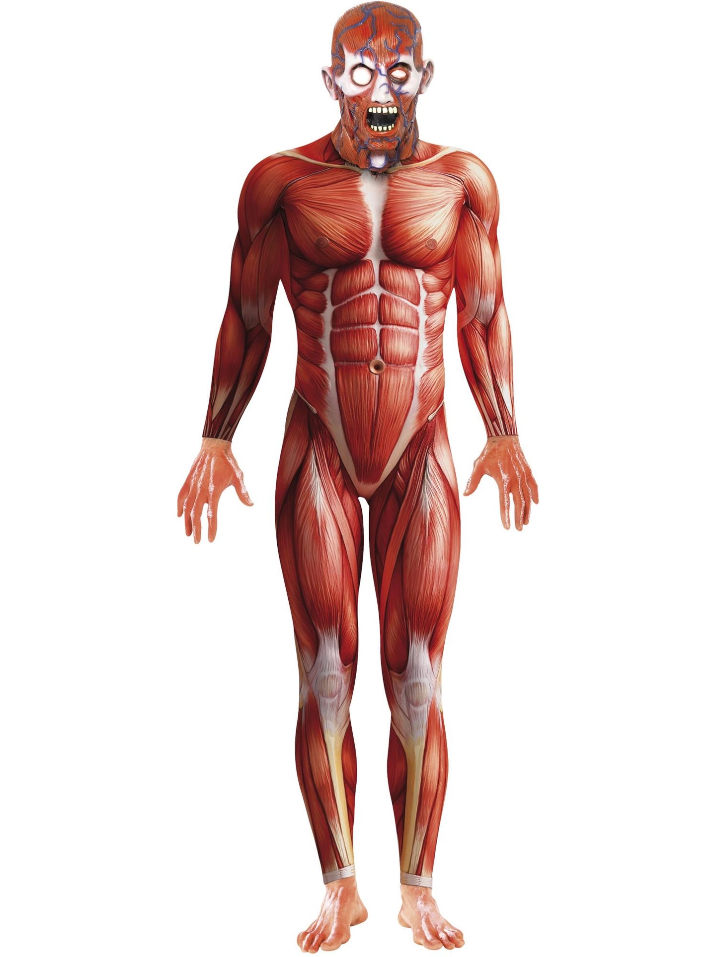 Smiffys GHOUGOBWIZ Anatomy Man Costume, Red CS für Herren