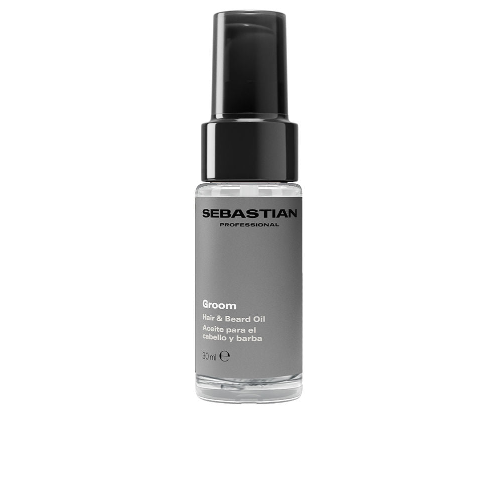 GROOM hair and beard oil for men provides softness, definition and shine 30 ml