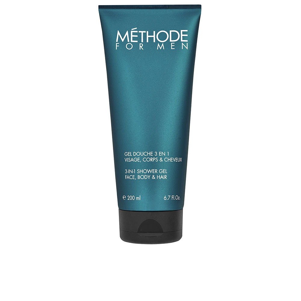 MÉTHODE FOR MEN gel douche 3 n 1 visage, corps &amp; cheveux 200 ml