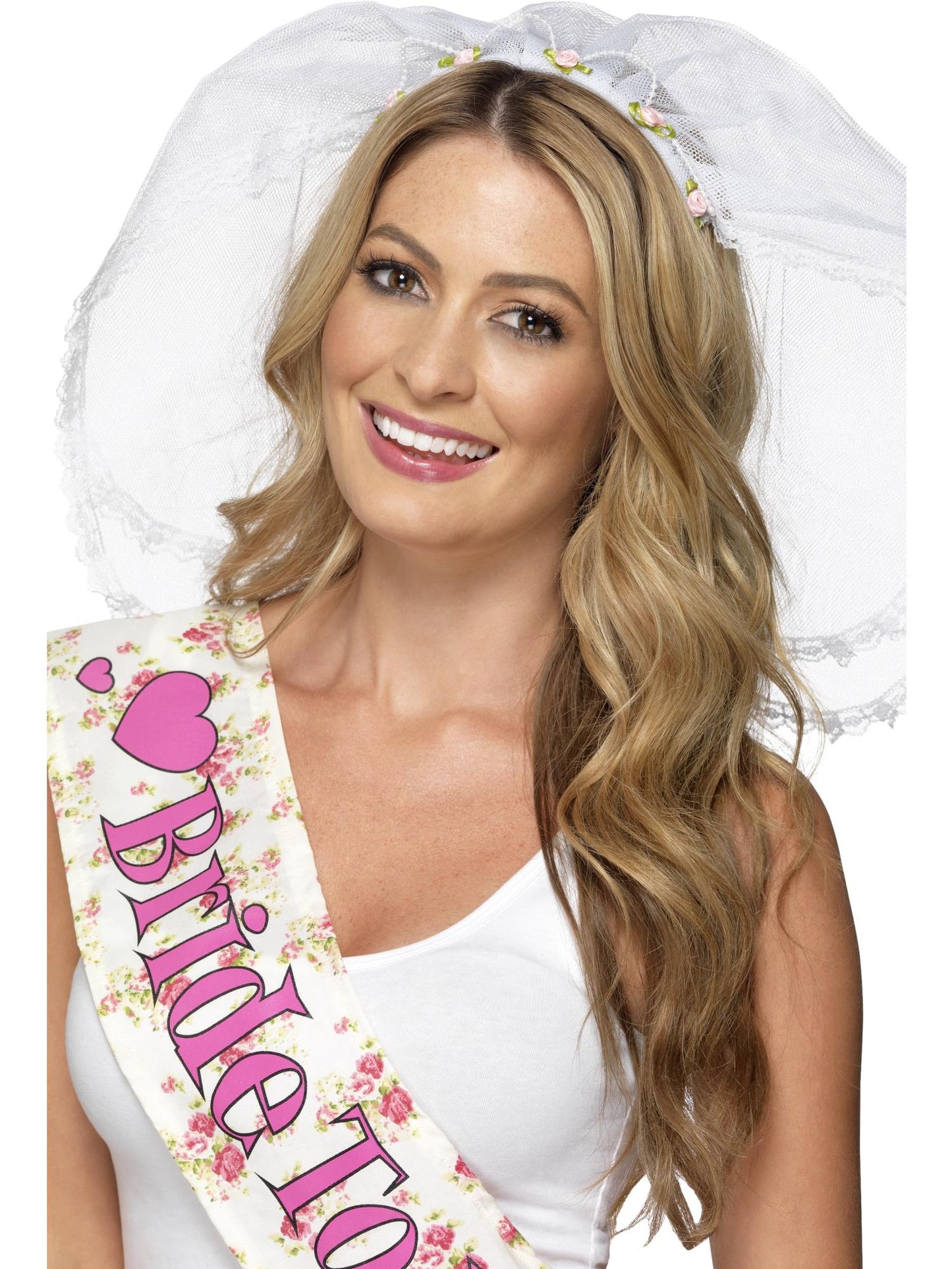 Smiffys HENPARTY Hen Night Veil, White AC für Damen