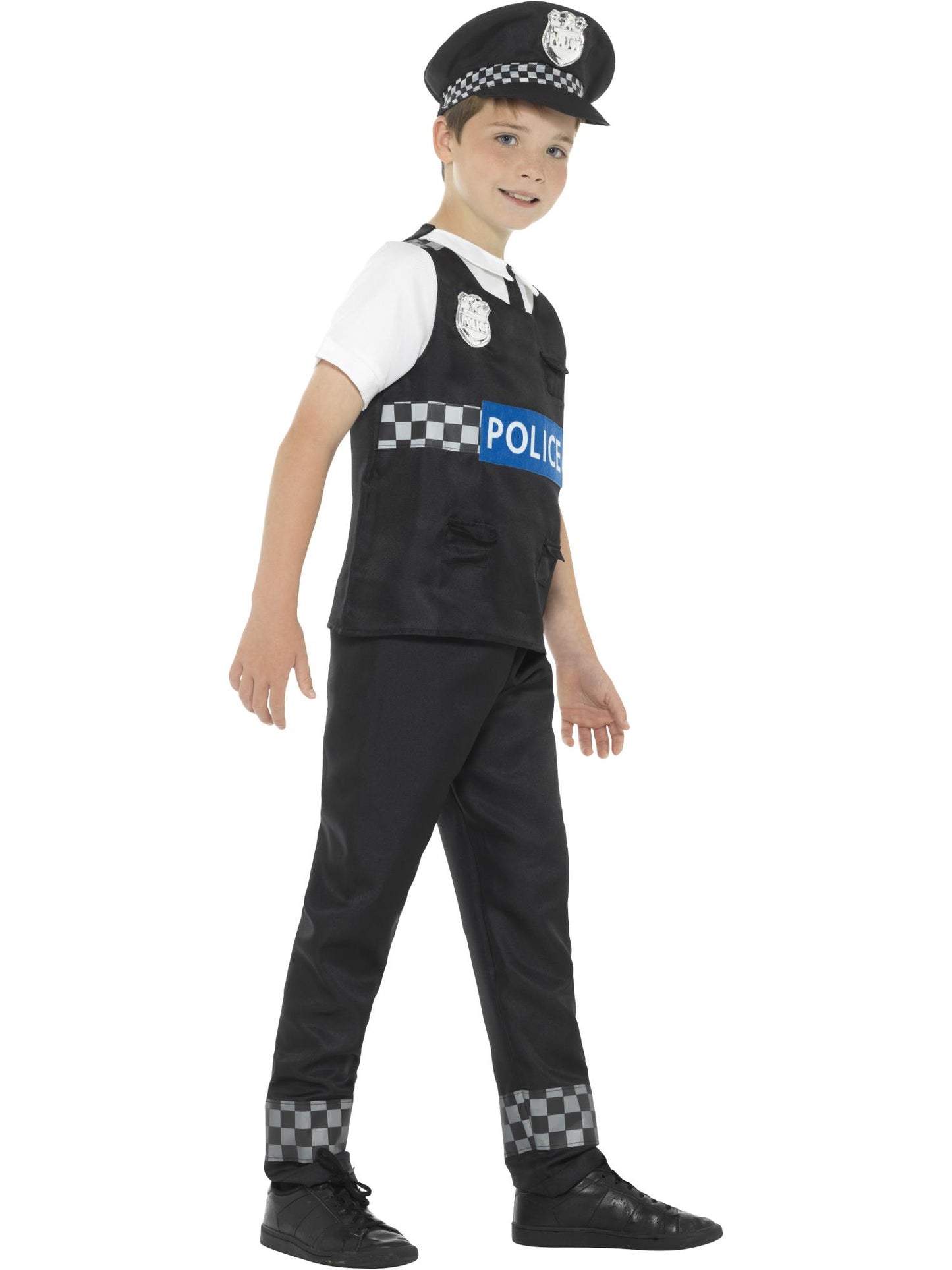 Smiffys COPS&ROBS Cop Costume, Black & White CS für Unisex