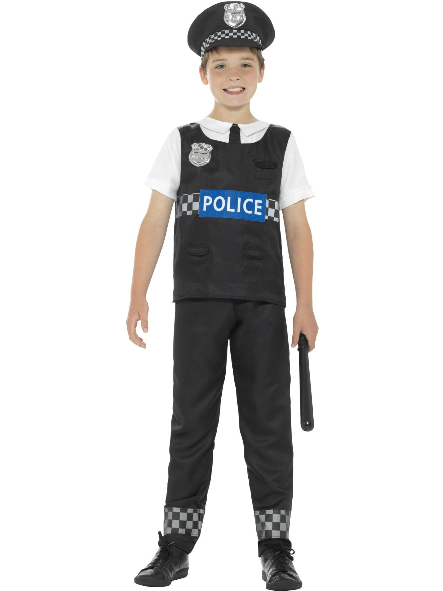 Smiffys COPS&ROBS Cop Costume, Black & White CS für Unisex