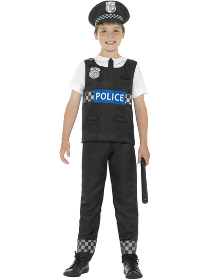 Smiffys COPS&ROBS Cop Costume, Black & White CS für Unisex