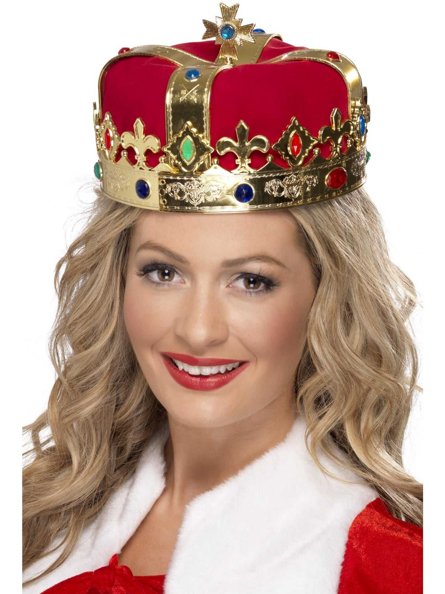 Smiffys HISTORICAL Queen's Crown, Red HA für Damen