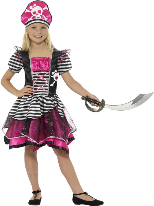 Smiffys Perfect Pirate Mädchenkostüm, Black & Pink CS
