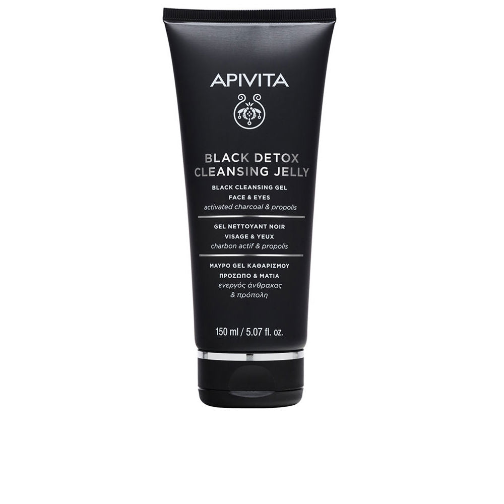 BLACK DETOX CLEANSING GEL - Natural facial cleanser with activated charcoal and propolis 150 ml