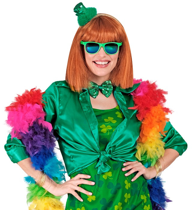 GRÜNE 70s DISCO BLUSE aus Satin