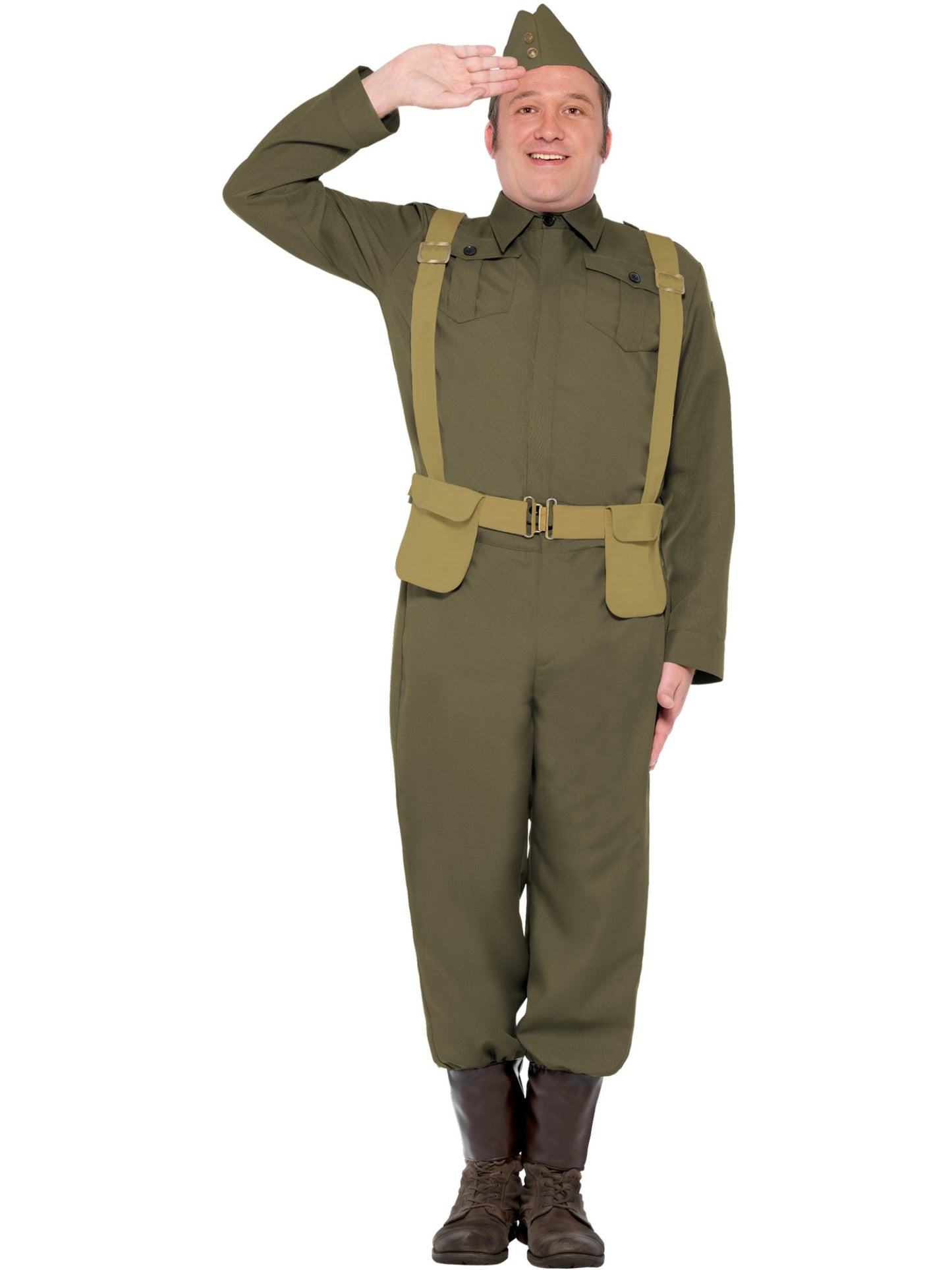 Smiffys HOME FRONT WW2 Home Guard Private Costume, Green CS für Herren